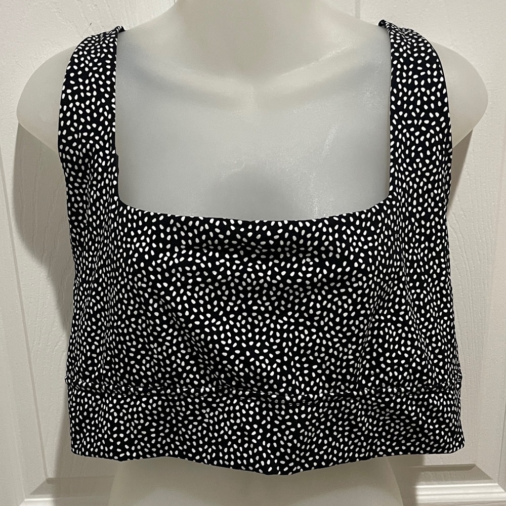 BuffBunny Black and White Speckled Activewear Tank Top